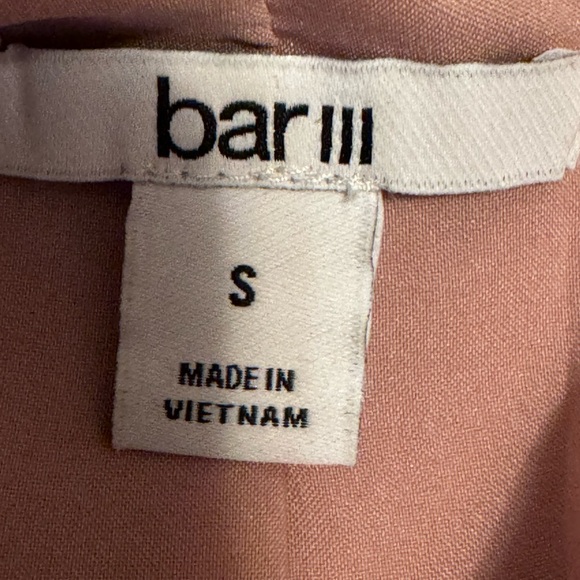 Bar III Pink Satin Tailored Blazer Jacket - Picture 3 of 3